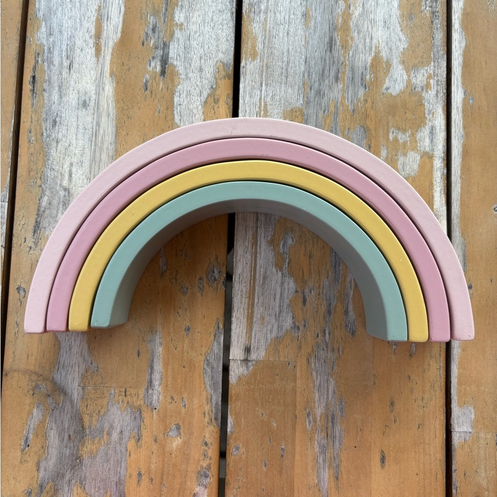 Pastel Wooden Rainbow Stacking Toy